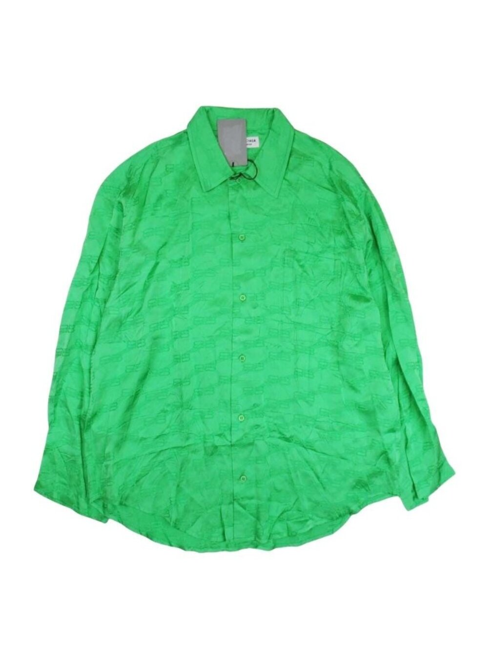 Balenciaga Homewear BB Logo Jacquard Pyjama Shirt Long Sleeve Oversized Top 34